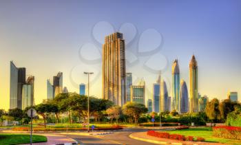 View of skyscrapers in Downtown Dubai - UAE