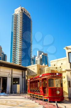 Dubai trolley, a double-deck heritage-style open-top tram