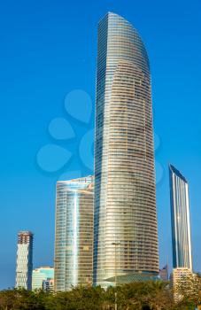 Skyscrapers in Abu Dhabi, the capital of the Emirates