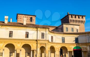 View of Palazzo Ducale on Piazza Castello in Mantua - Italy