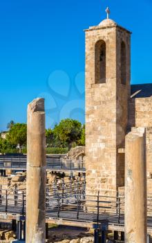 Bell tower of Panagia Chrysopolitissa Basilica in Paphos - Cyprus