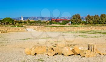View of Paphos Archaeological Park in Cyprus
