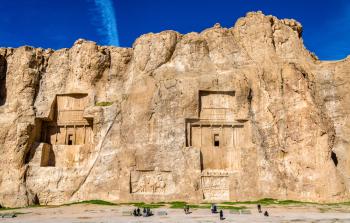 Ancient tombs of Achaemenid kings at Naqsh-e Rustam in northern Shiraz, Iran.