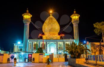 SHIRAZ, IRAN - JANUARY 4: Mausoleum of Seyyed Alaeddin Hossein in Shiraz on January 4, 2016. Seyyed Alaeddin Hossein is Shah-e Cheraq's brother and another son of seventh lmam