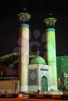 Night view of Ardekaniha Mosque in Shiraz - Iran