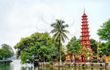 Tran Quoc Pagoda, the oldest Buddhist temple in Hanoi, Vietnam