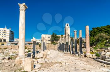 The Al Mina archaeological site in Tyre. UNESCO world heritage in Lebanon