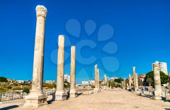 Palaestra at the Al Mina archaeological site in Tyre. UNESCO world heritage in Lebanon