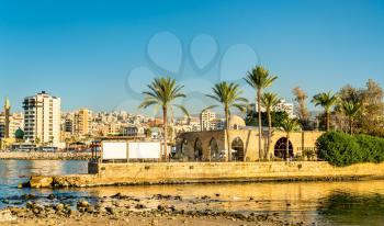 Panorama of Sidon or Saida town in Lebanon