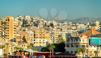 View of Sidon or Saida town in Lebanon