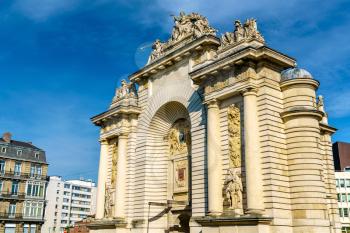 Porte de Paris, a Triumphal Arch in Lille, the Nord department of France
