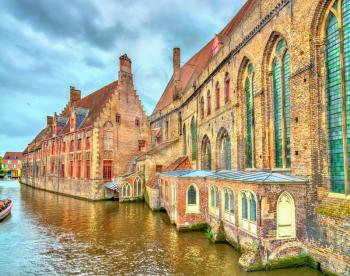 Traditional houses in Bruges - West Flanders, Belgium