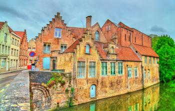 Traditional houses in Bruges - West Flanders, Belgium