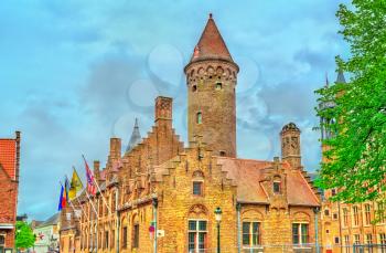 Historical buildings in Bruges - West Flanders, Belgium