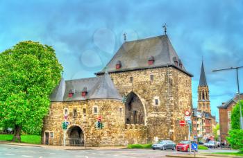 Ponttor, a medieval city gate of Aachen - Germany, North Rhine-Westphalia