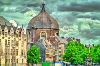 View of St. Andre church in Liege - Belgium