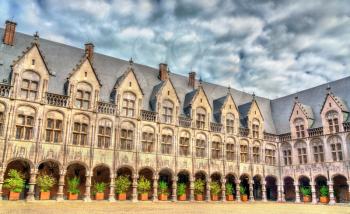 The courtyard of the Palace of the Prince-Bishops in Liege, Belgium