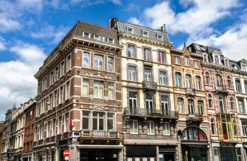Typical buildings in the city centre of Liege - Belgium