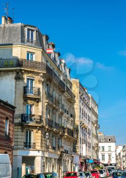 Typical french buildings in Vincennes town near Paris, Ile-de-France