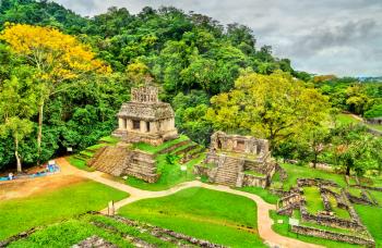 Ruins of Palenque in Chiapas, an ancient Maya city in Mexico
