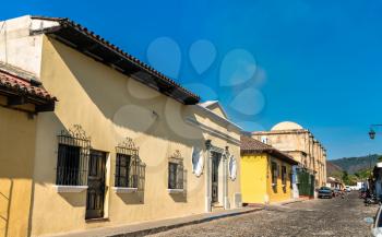 Traditional houses in Antigua Guatemala, Central America