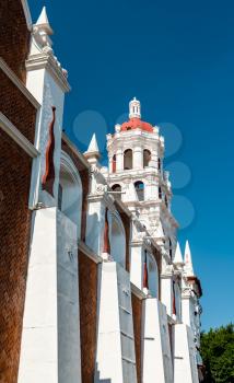 View of La Compania Church in Puebla, Mexico