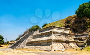 Ruins of the Great Pyramid of Cholula in Mexico