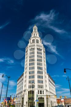 Electric Tower, a historic office building in Buffalo - New York, USA. Built in 1912