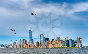 Skyline of Manhattan in New York City - United States