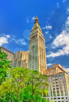 New York City, United States - May 6, 2017: The Metropolitan Life Tower, a historic skyscraper in Manhattan