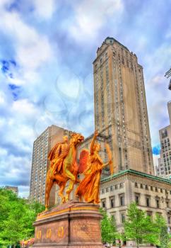 William Tecumseh Sherman Monument on Grand Army Plaza in Manhattan - New York City, United States
