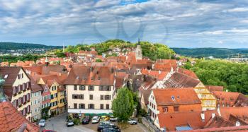 Panorama of the historical center of Tubingen - Baden Wurttemberg, Germany.