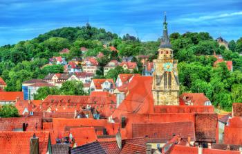 View of the historical center of Tubingen - Baden Wurttemberg, Germany.