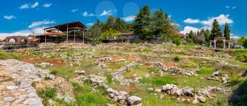 Plaoshnik archaeological site in Ohrid, North Macedonia
