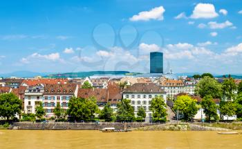 View of Basel city with the Rhine, Switzerland