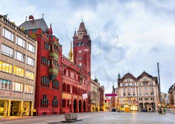 Rathaus, the Town Hall of Basel - Switzerland