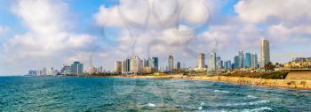 View of the Mediterranean waterfront of Tel Aviv - Israel
