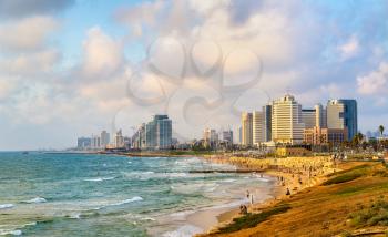 View of the Mediterranean waterfront of Tel Aviv - Israel