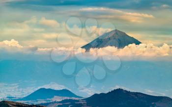 View of the Popocatepetl Volcano in the State of Mexico