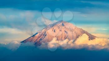 View of the Popocatepetl Volcano in the State of Mexico