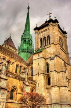 The St. Pierre Cathedral of Geneve in Switzerland