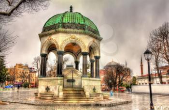 German Fountain on Sultanahmet Square in Istanbul - Turkey