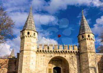 Gate of Greeting (Middle Gate) of Topkapi Palace in Istanbul