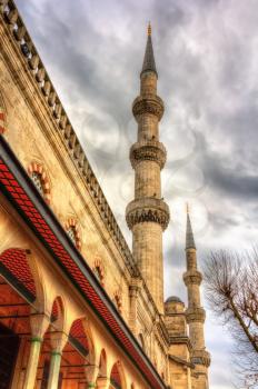 Minarets of the Sultan Ahmet Mosque in Istanbul - Turkey