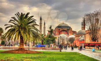 View of Hagia Sophia (Holy Wisdom) - Istanbul, Turkey