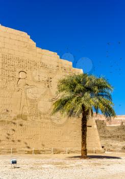 At the entrace of the Medinet Habu temple - Egypt