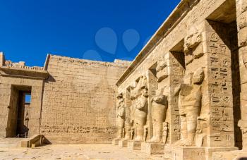 Inside the Mortuary Temple of Ramses III near Luxor - Egypt
