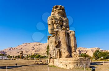 The North Colossus of Memnon near Luxor - Egypt