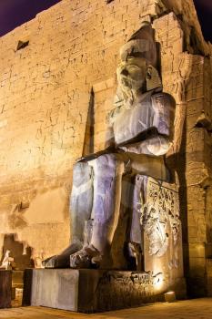 Ancient statue in Luxor temple - Egypt