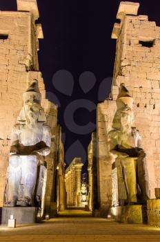 Ancient statues in Luxor temple - Egypt